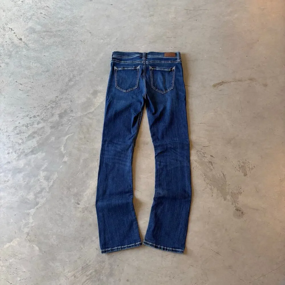 y2k darkwashed bootcut flared denim jeans